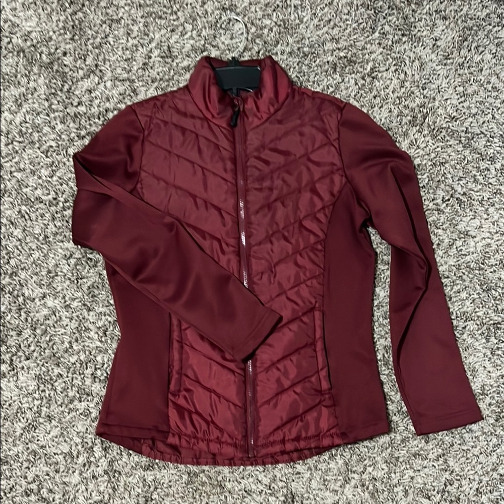 Women's Burgundy Quilted Jacket
